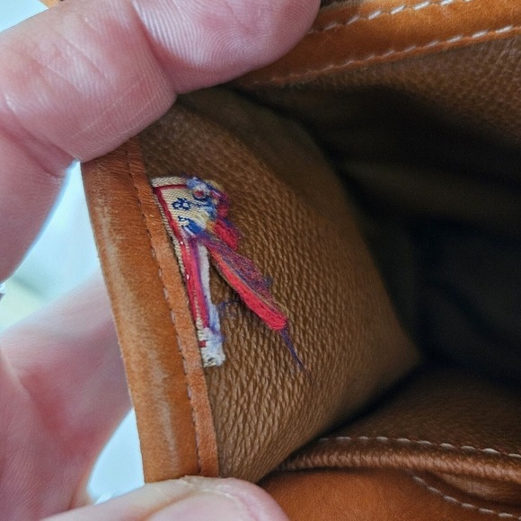 Vtg Dooney & Bourke All Weather Leather Classic Satchel Handbag Black Brown - Picture 8 of 16